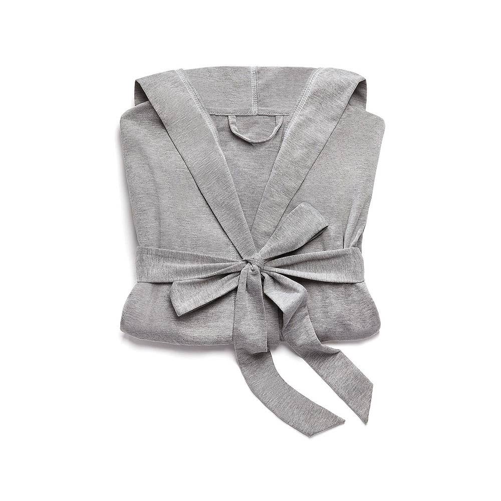Women's Grey Hooded Spa & Bath Robe 🧖🏼‍♀️