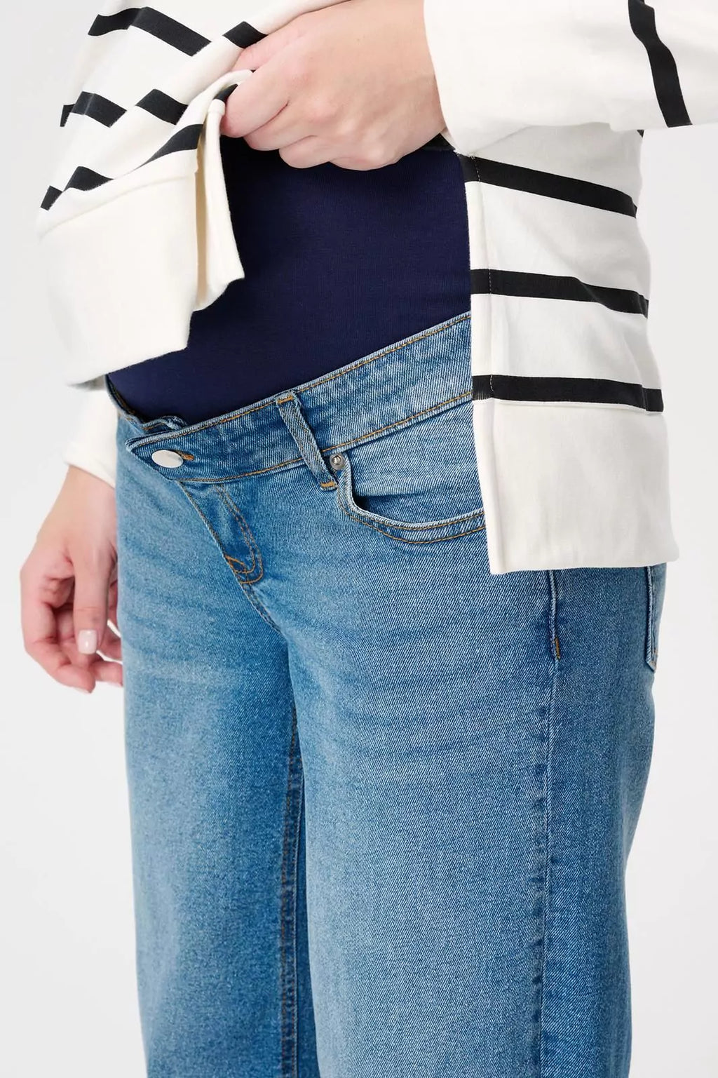 Wide Leg Maternity Denim | Vintage Blue