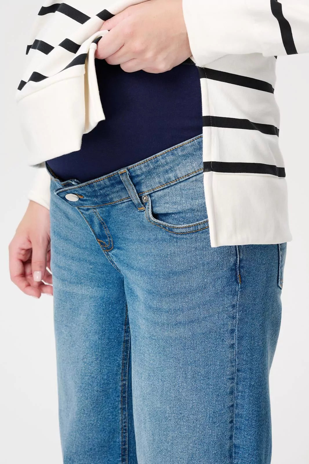 Wide Leg Maternity Denim | Vintage Blue
