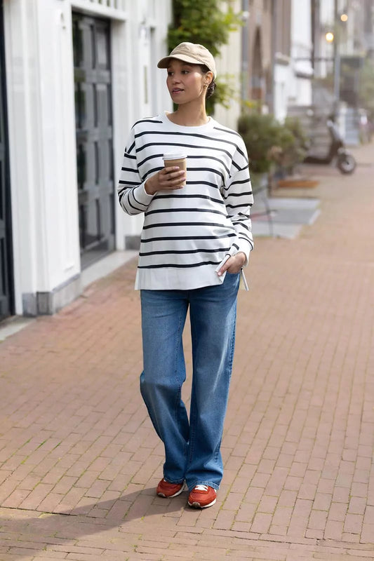 Wide Leg Maternity Denim | Vintage Blue