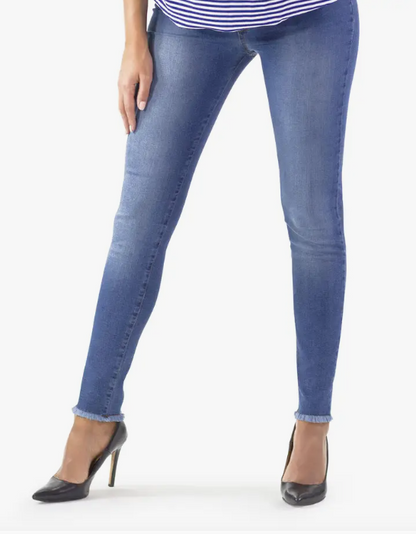 Low Waist Stone Wash Maternity Jeans