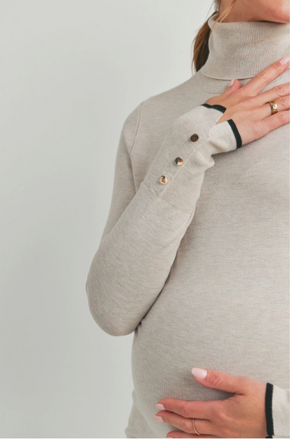 Turtle Neck Maternity Sweater