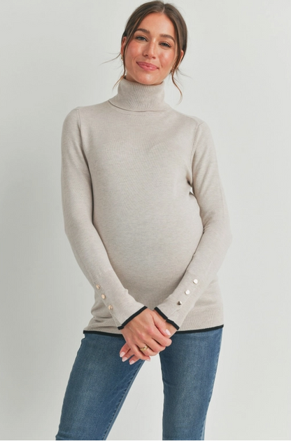 Turtle Neck Maternity Sweater