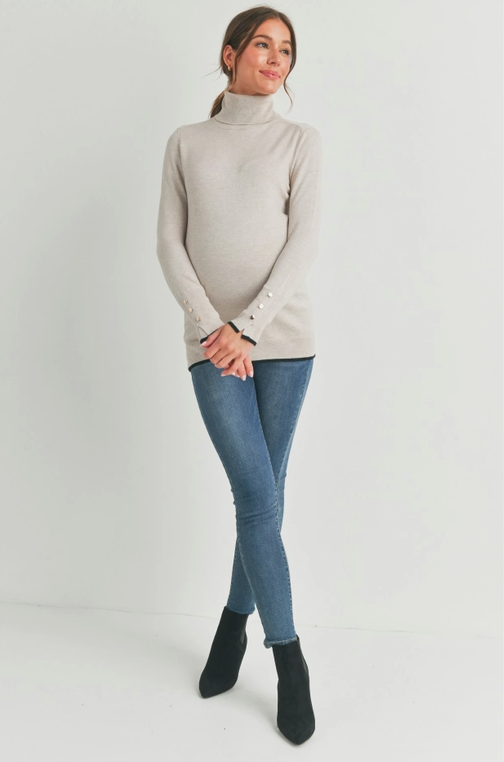 Turtle Neck Maternity Sweater