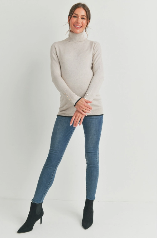 Turtle Neck Maternity Sweater