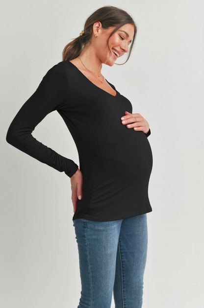 V Neck Modal Maternity Top