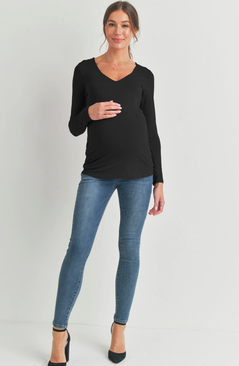 V Neck Modal Maternity Top