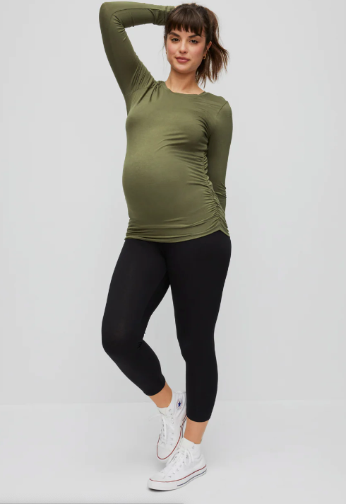 Motherhood Over Belly Basic Legging