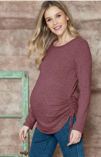 Maternity Side Shirring Top