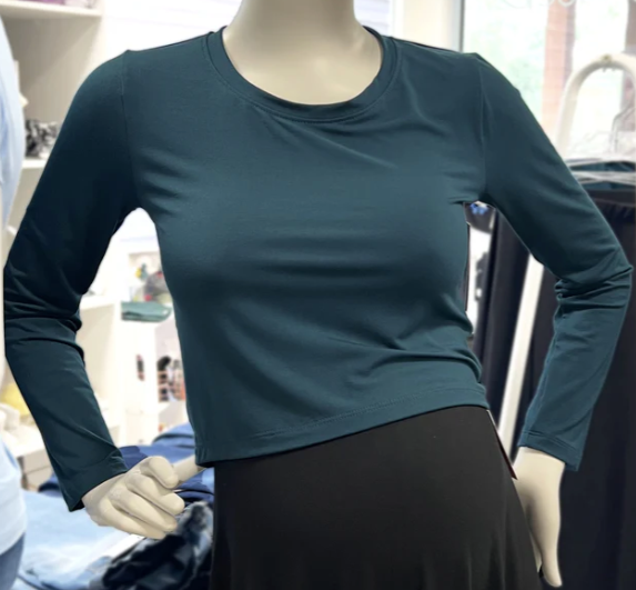 Crop Long Sleeve Shirt | Maternity | Nursing Accessible