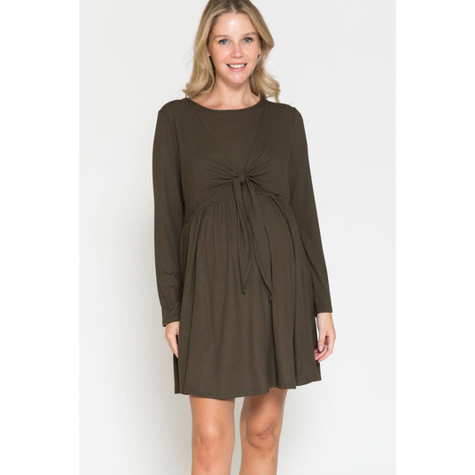 Maternity Wrap Waist Midi