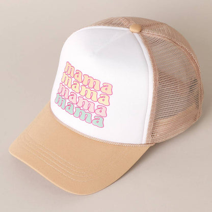 MAMA Foam Trucker Hat: ONE SIZE / BEIGE