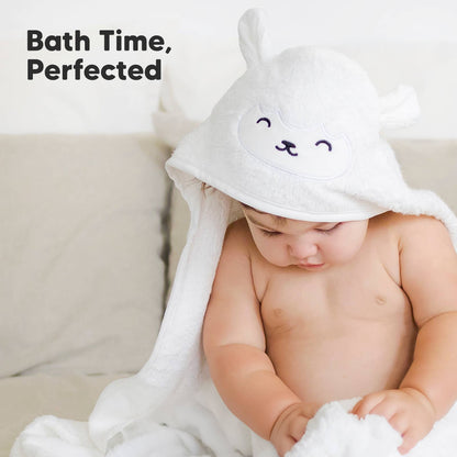 KeaBabies Cuddle Baby Hooded Towel: Lamb / Regular