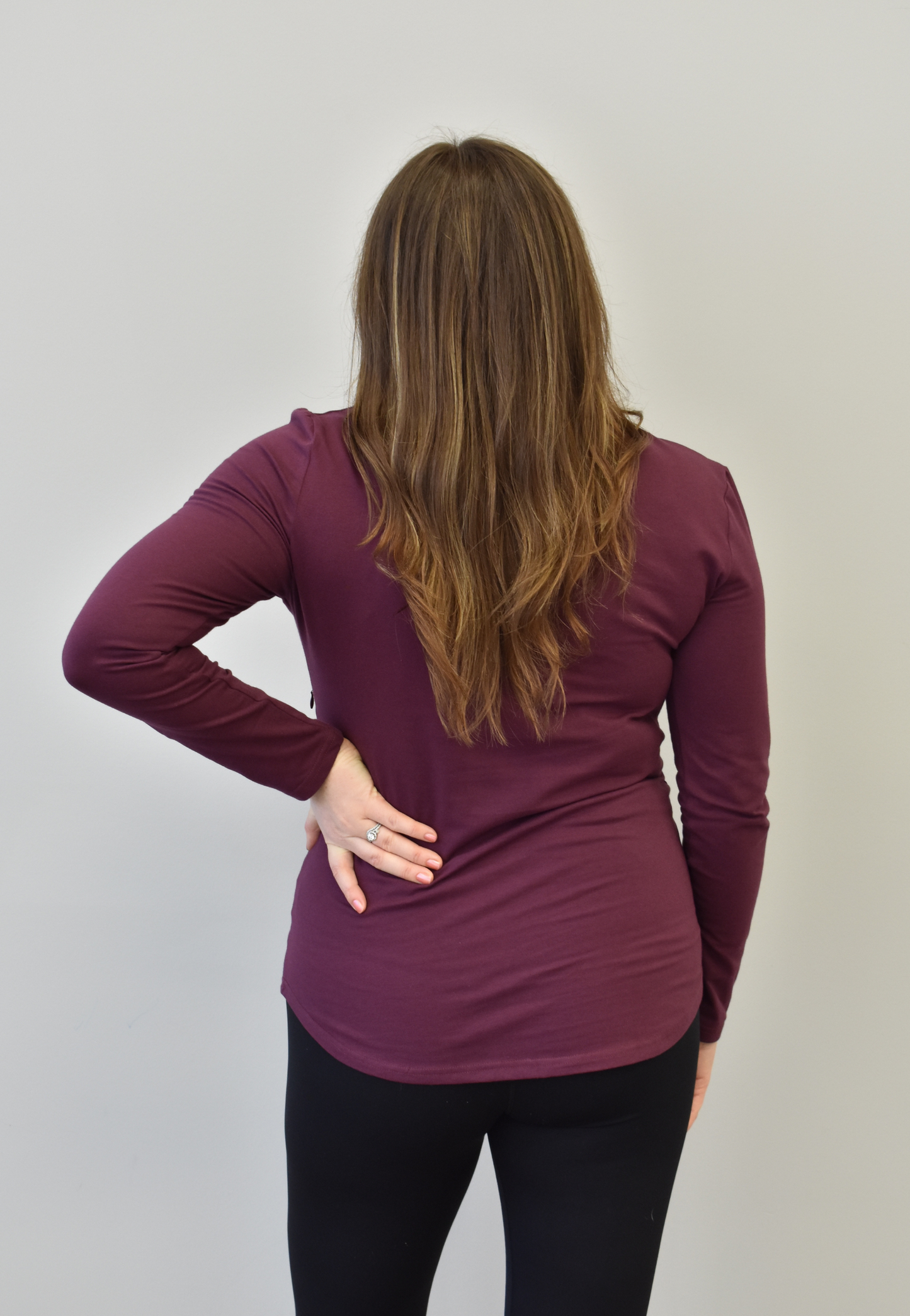 Zipper Long Sleeve Nursing Top