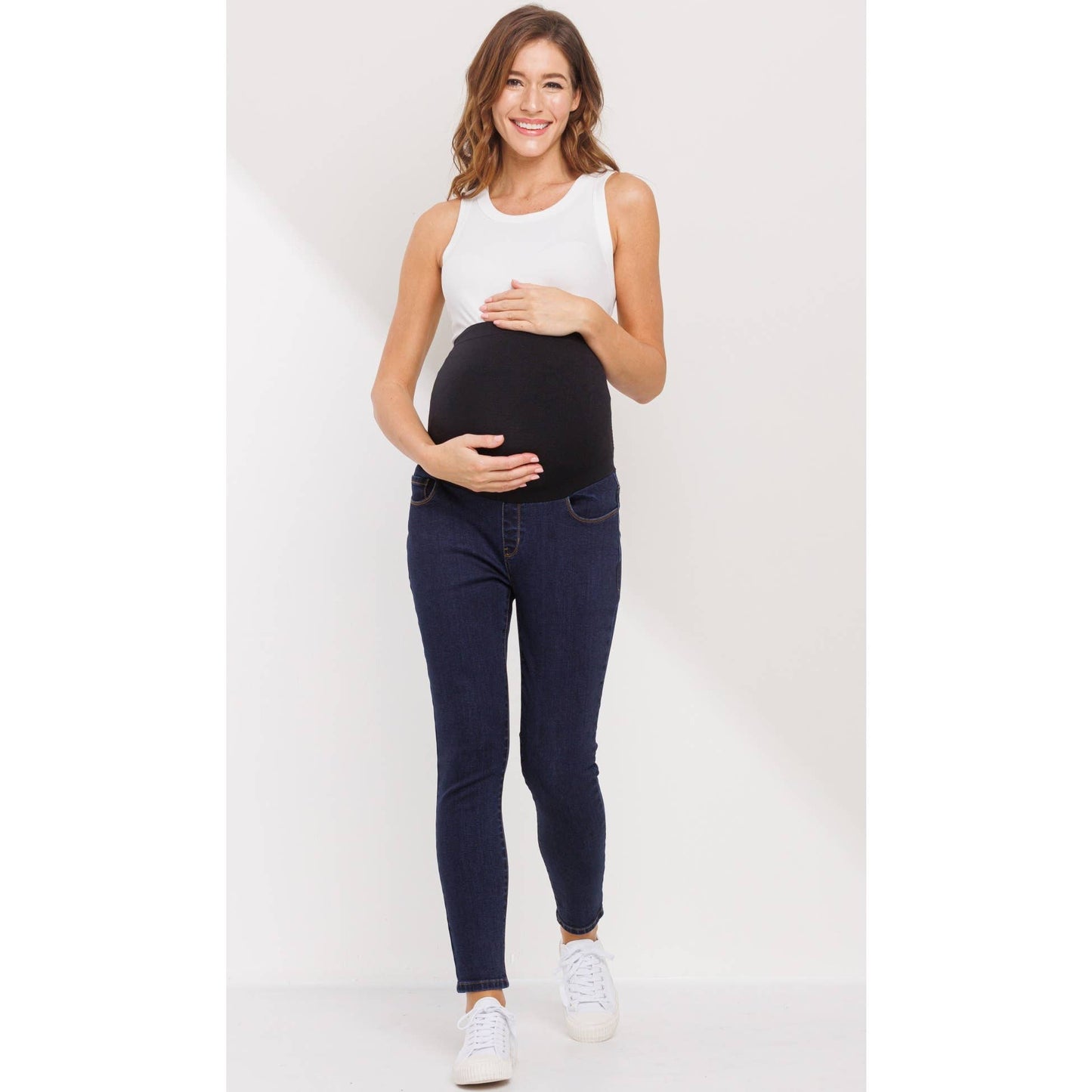 Stevie Maternity Skinny Jeans With Full Panel