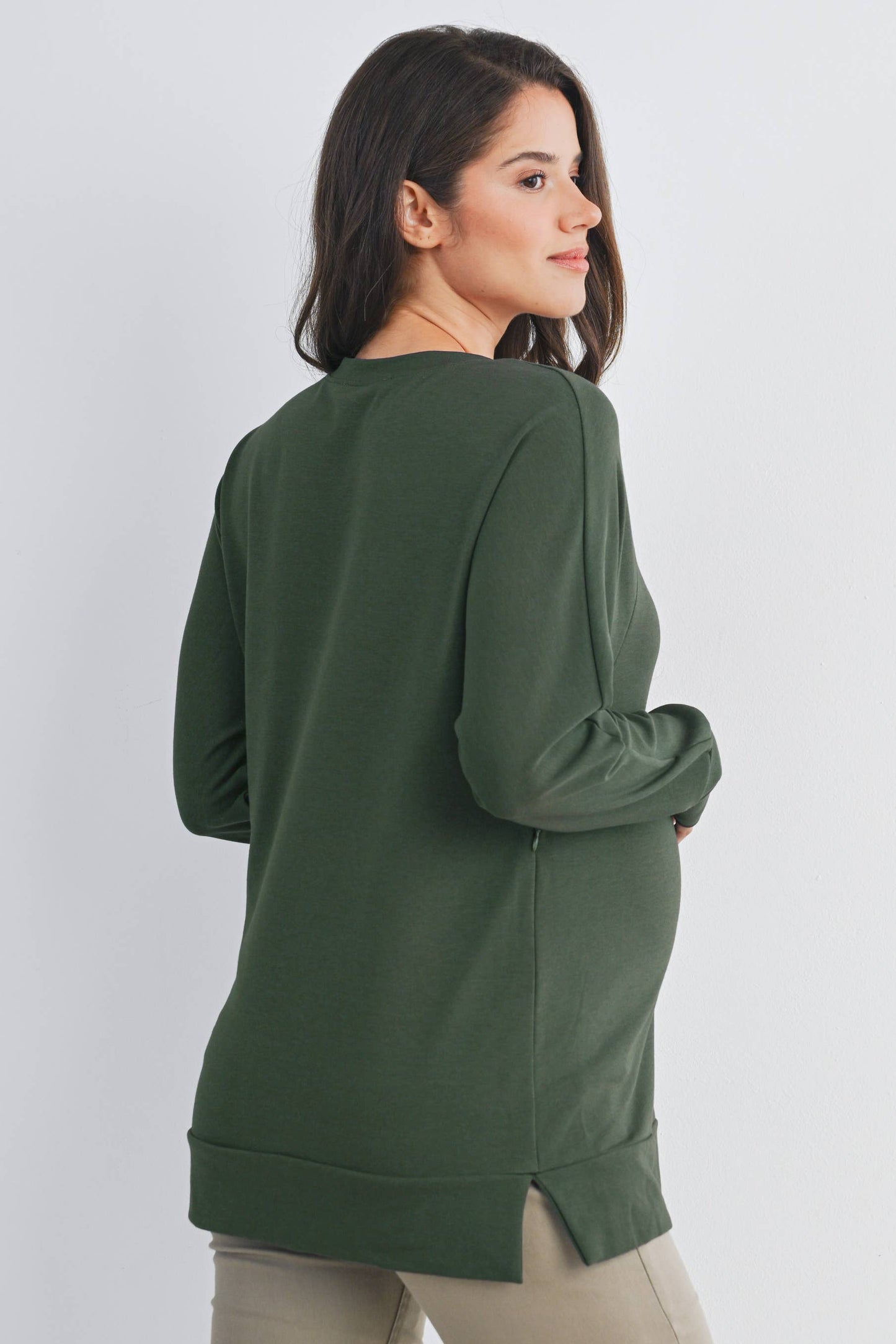 Seri Side Zip Maternity Nursing Pullover