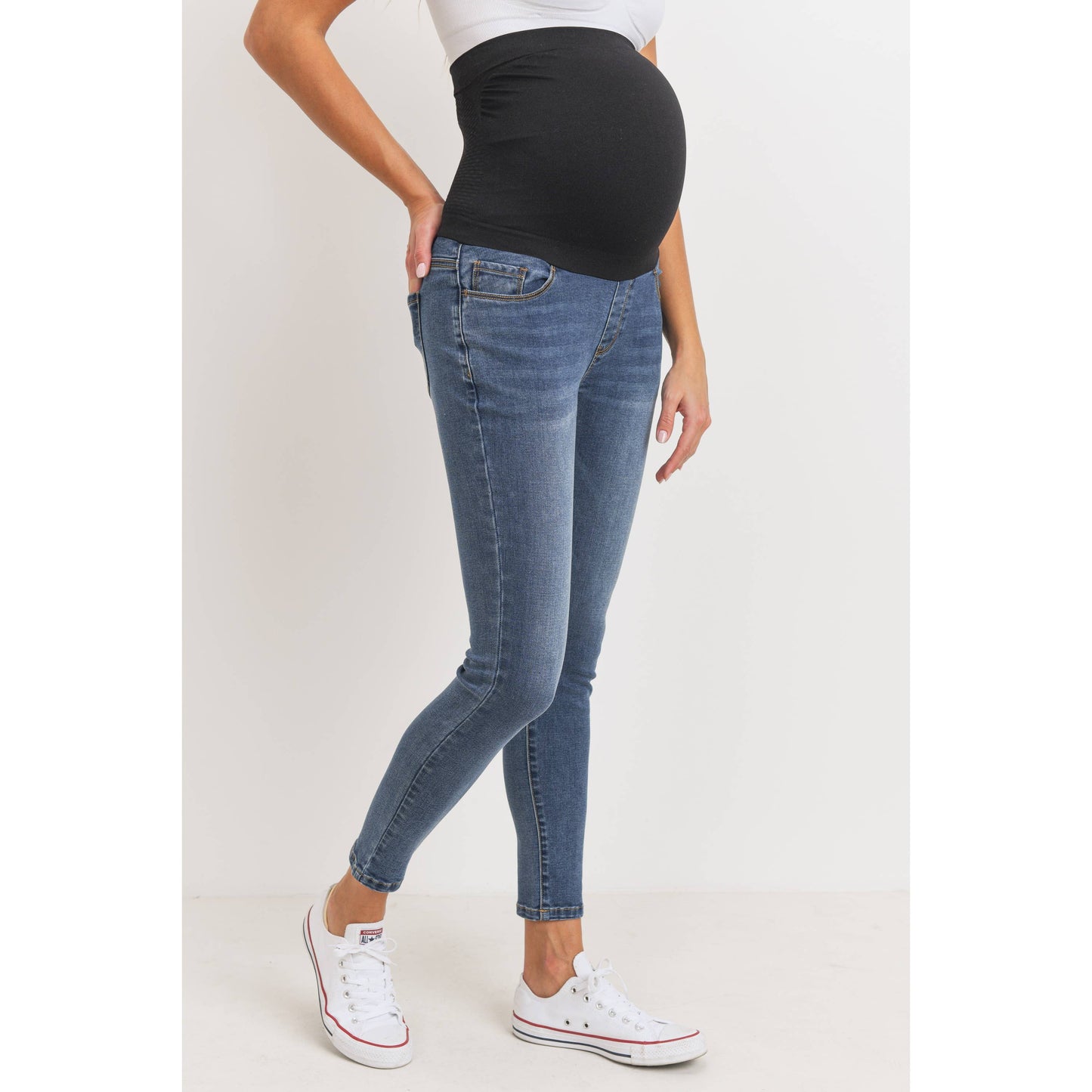 Stevie Maternity Skinny Jeans With Full Panel