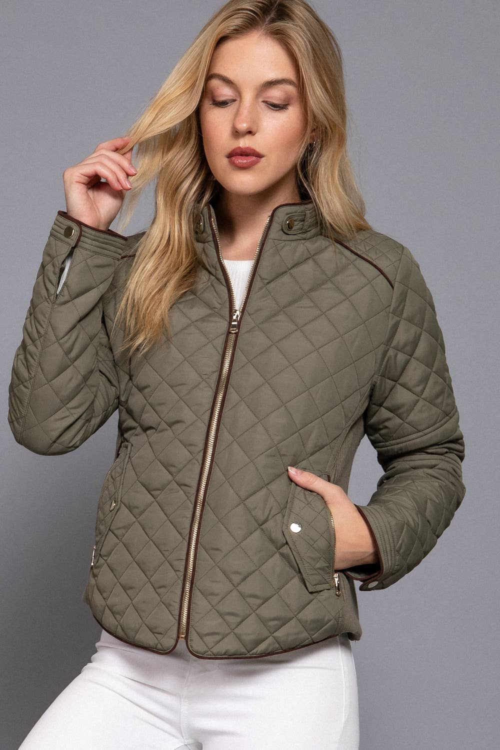 Quilted Bomber Jacket