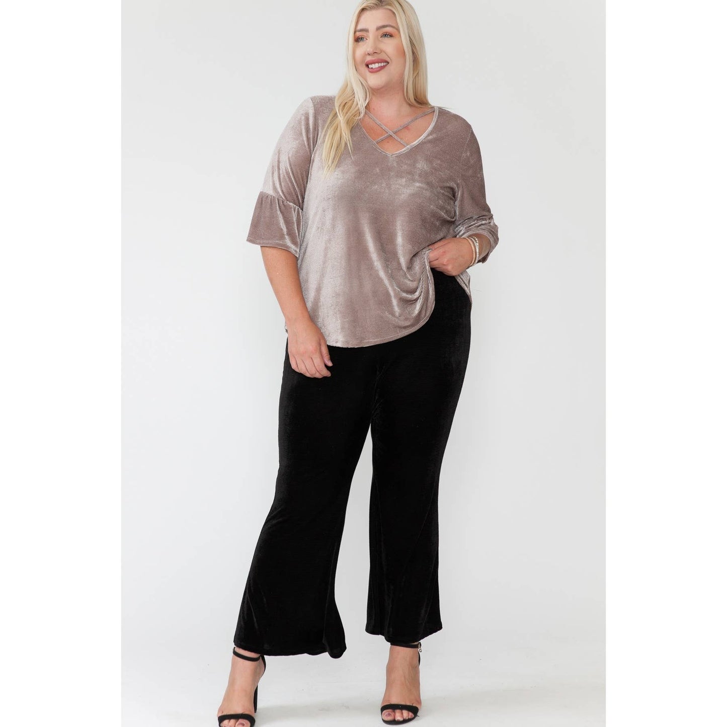 Curvy Velvet Corduroy Top