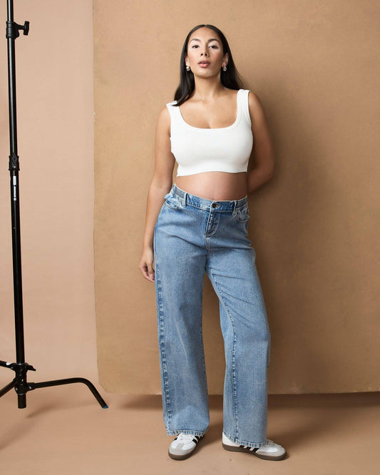 Moira Relaxed Wide Leg Maternity Jeans