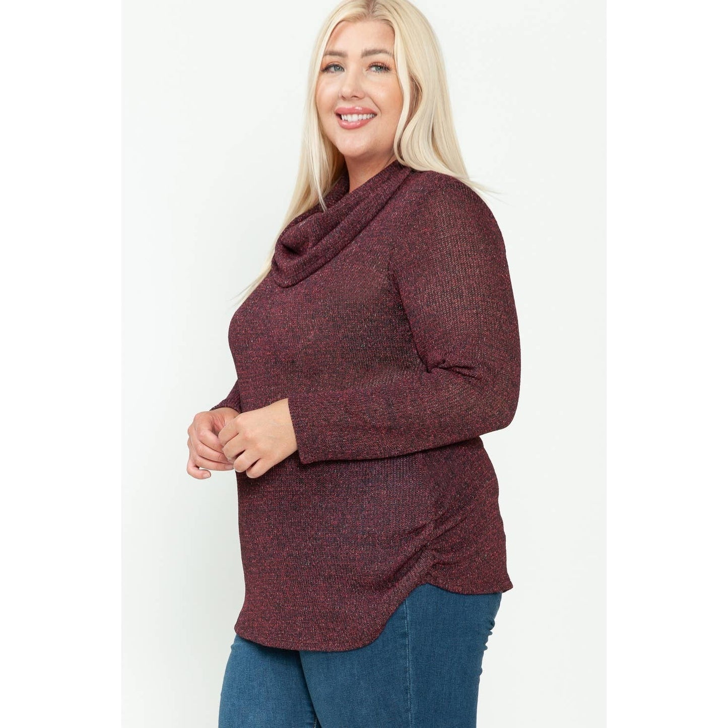 Maternity Cowl Neck Top | CURVY|