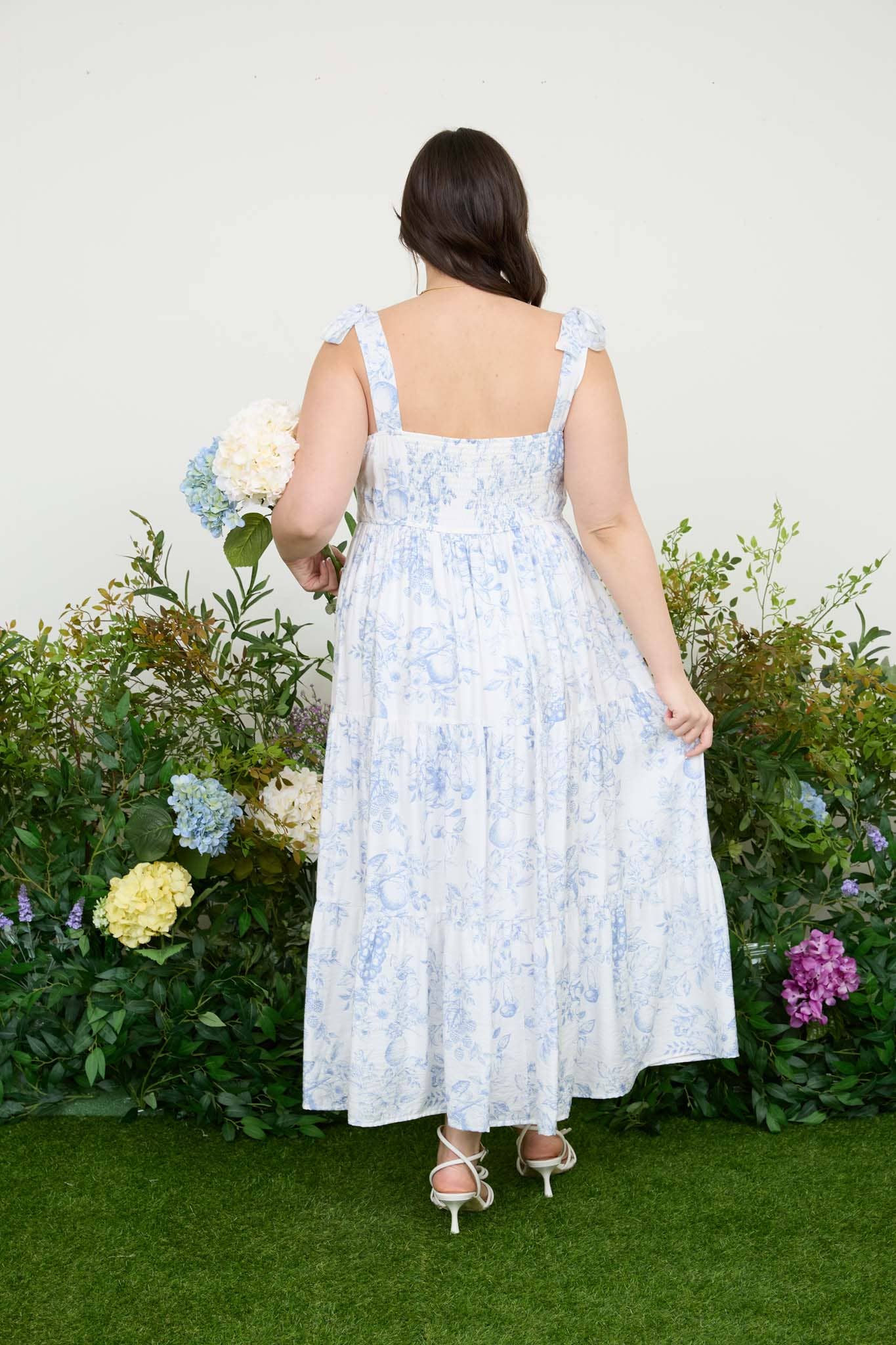 Moniq | Blossom Tiered Midi Dress | Transitional| Curvy