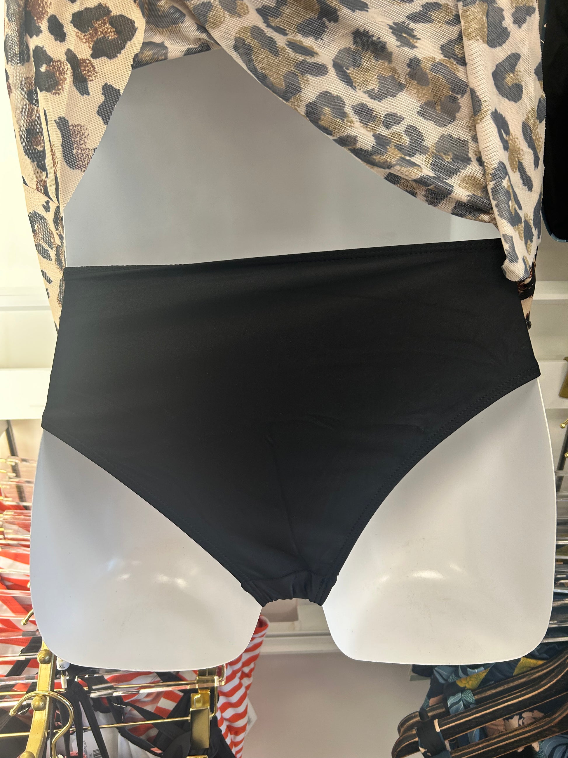 Women's Split Print Leopard Print Swimsuit – MUMS