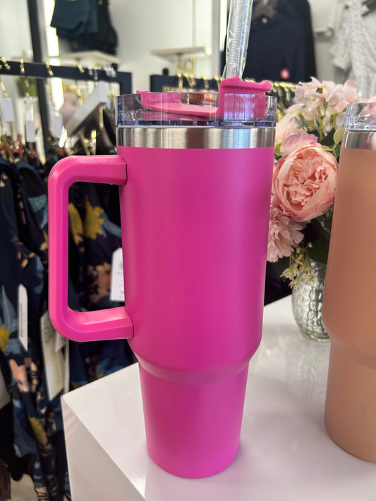 40oz a travel Mug - Hot Pink