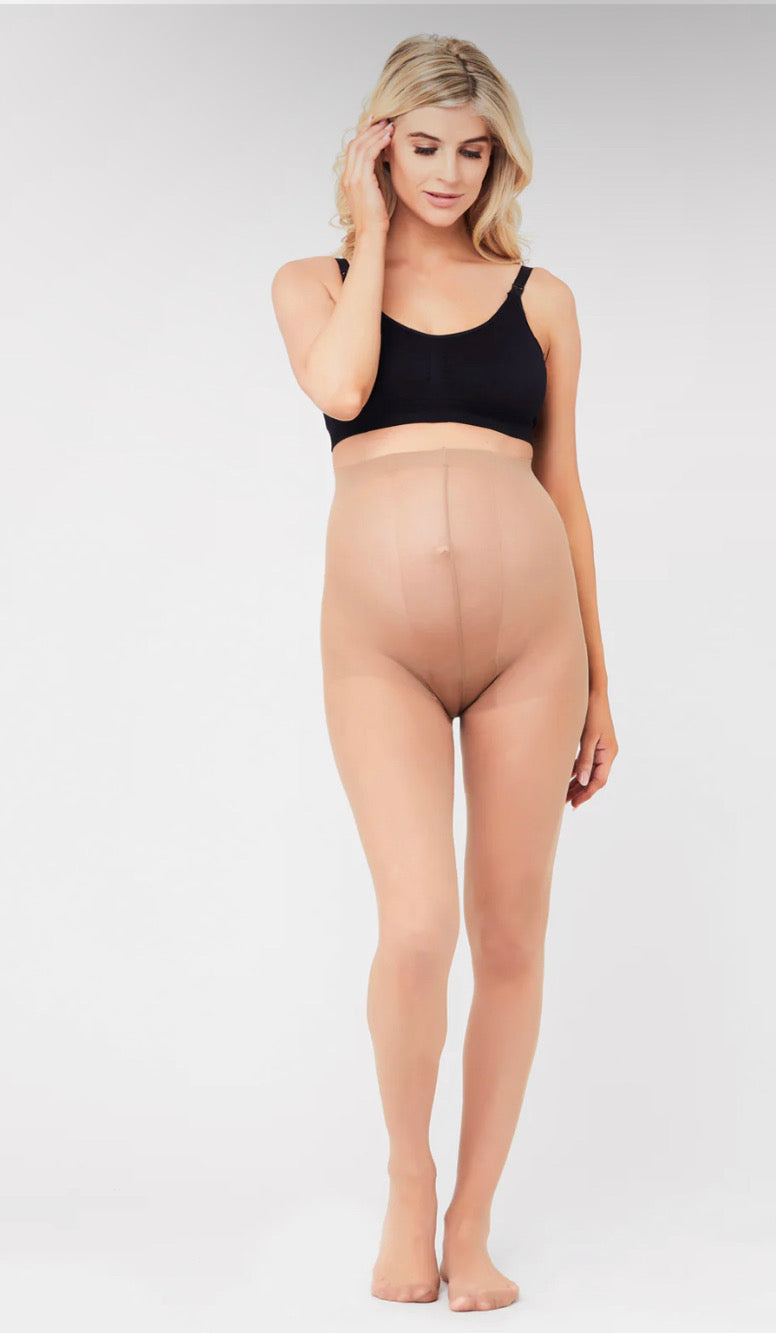 Sheer Maternity Tights Camel