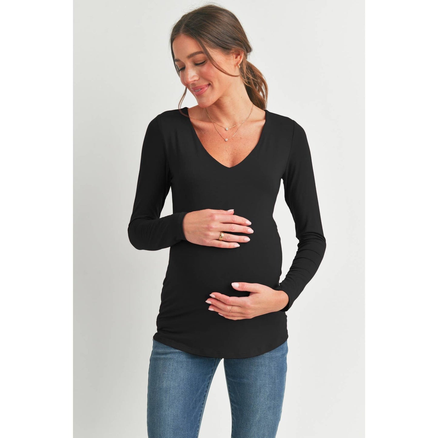 V Neck Modal Maternity Top