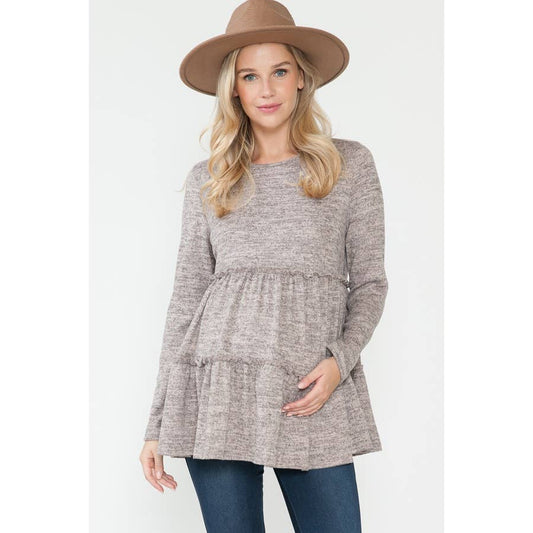 Maternity BabyDoll Tiered Top