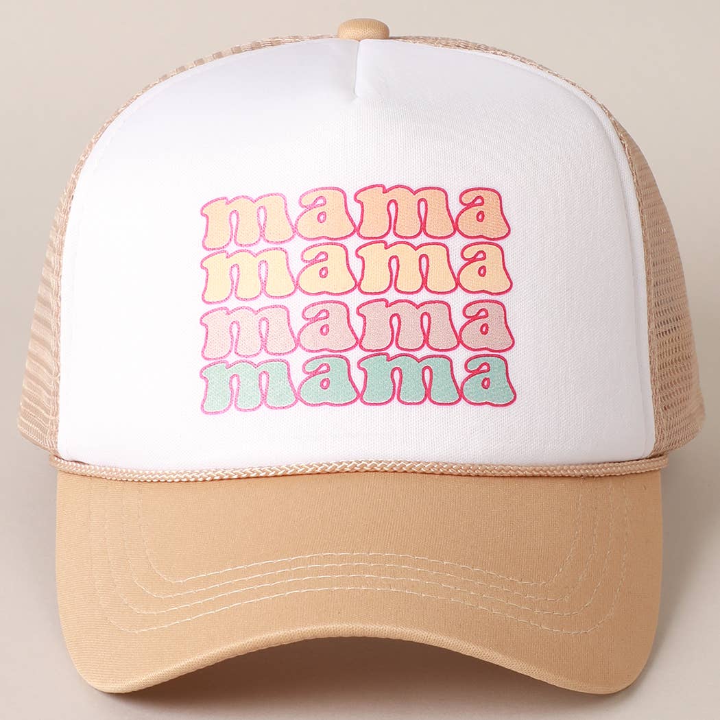 MAMA Foam Trucker Hat: ONE SIZE / BEIGE