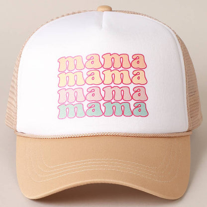 MAMA Foam Trucker Hat: ONE SIZE / BEIGE