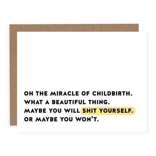 The Miracle of Childbirth Card | Funny Pregnancy Card