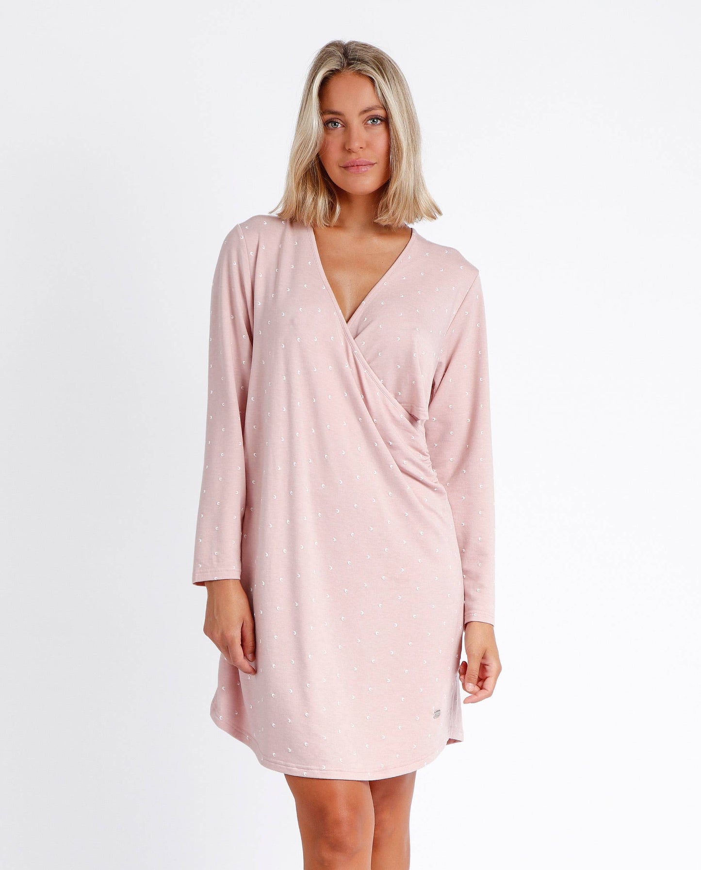 Long Sleeve Maternity Moon Nightgown for Women