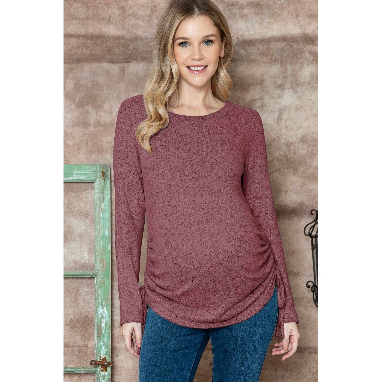 Maternity Side Shirring Top